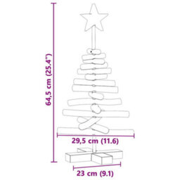 Vidaxl Christmas Tree With Stand Brown 60 Cm Solid Teak Wood - thumbnail 3