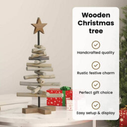 Vidaxl Christmas Tree With Stand Brown 60 Cm Solid Teak Wood - thumbnail 7