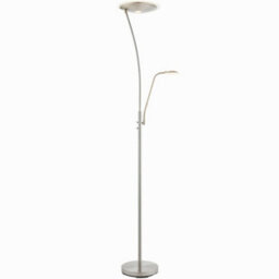 Mother & Child Lamp Satin Chrome & Frosted Plastic 18W Led & 6W Led - thumbnail 1
