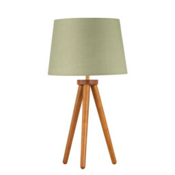 First Choice Lighting Set Of 2 Dark Oak Table Lamp Or Bedside Lights With Sage Green Shades - thumbnail 2