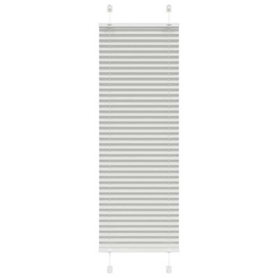 Berkfield Pleated Blind Light Grey 40X100 Cm Fabric Width 39.4 Cm Polyester - image 1