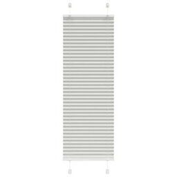 Berkfield Pleated Blind Light Grey 40X100 Cm Fabric Width 39.4 Cm Polyester - thumbnail 1