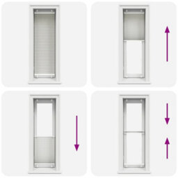 Berkfield Pleated Blind Light Grey 40X100 Cm Fabric Width 39.4 Cm Polyester - thumbnail 5