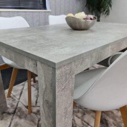 Kosy Koala Modern Dining Table And 4 White Plastic Chairs Set Stylish Dining Room Furniture - thumbnail 4