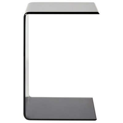Wyld And Coco Novahome Cantilever Side End Table, Semi-Transparent Black Glass, 40 X 61 Cm, Modern Minimalist - image 1