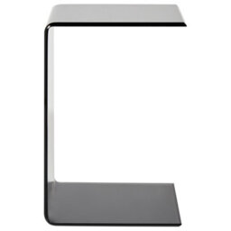 Wyld And Coco Novahome Cantilever Side End Table, Semi-Transparent Black Glass, 40 X 61 Cm, Modern Minimalist - thumbnail 1