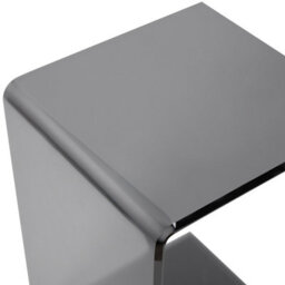 Wyld And Coco Novahome Cantilever Side End Table, Semi-Transparent Black Glass, 40 X 61 Cm, Modern Minimalist - thumbnail 5