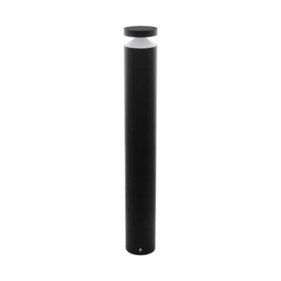 Stylish Ip44 Outdoor Bollard Light With Built-In Led - Black Cast Aluminium 11W - image 1