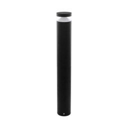 Stylish Ip44 Outdoor Bollard Light With Built-In Led - Black Cast Aluminium 11W