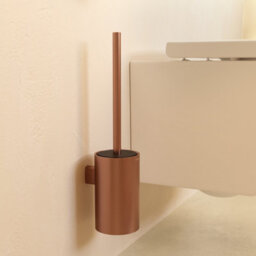 Cosmic Toilet Brush, Wall-Mounted, Brushed Copper Pvd, Architect S+ Collection - thumbnail 2