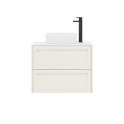 Royal Bathrooms Royal Bathroom Elmore 700mm Classic White Wall Mounted Bathroom Vanity Unit 2 Drawer Plain White Worktop With Round Basin - thumbnail 7