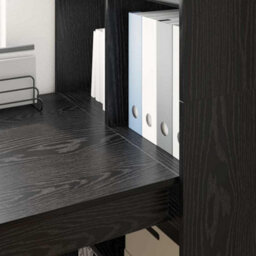 Walplus Desk With Shelf Black Oak 122 X 67 X 145 Cm Engineered Wood - thumbnail 4