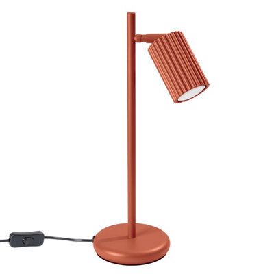 Sollux Lighting Karbon Aluminum Red Ochre 1 Lights Minimalist Desk Lamp - image 1