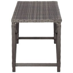 Berkfield Garden Bench 120 Cm Poly Rattan Grey - thumbnail 3