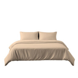 Microfibre Soft Touch Duvet Cover And Pillowcase/s Set Bed Linen Cream - thumbnail 2