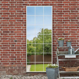 Mirroroutlet The Genestra White Modern Window Garden Wall Mirror 200Cm X 80Cm - thumbnail 1