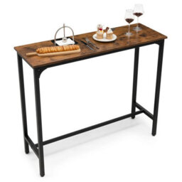 120Cm Industrial Counter Height Bar Table Footrest - thumbnail 3
