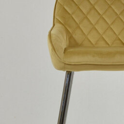 Lakeland Furniture Carson Camel Cream Velvet Chrome Fixed Base Bar Stool - thumbnail 7