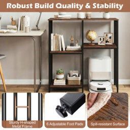 Gainoom Kitchen Baker's Rack Oven & Microwave Stand Table Industrial Coffee Bar Table Freestanding Utility Storage Cabinet - thumbnail 8