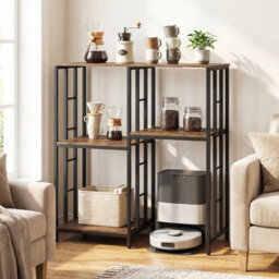 Gainoom Kitchen Baker's Rack Oven & Microwave Stand Table Industrial Coffee Bar Table Freestanding Utility Storage Cabinet - thumbnail 3