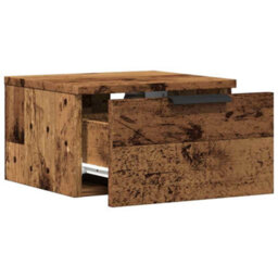 Berkfield Wall-Mounted Bedside Cabinet Old Wood 34X30X20 Cm - thumbnail 5