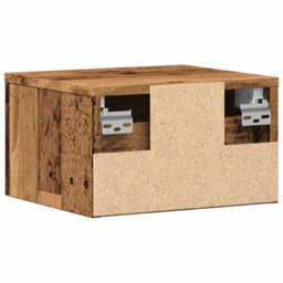 Berkfield Wall-Mounted Bedside Cabinet Old Wood 34X30X20 Cm - thumbnail 7