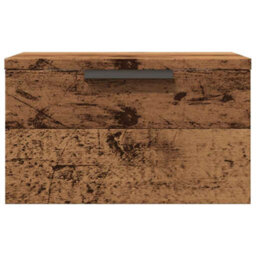 Berkfield Wall-Mounted Bedside Cabinet Old Wood 34X30X20 Cm - thumbnail 4