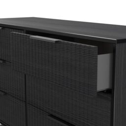 Ancona Matt Black Ash No Effect 6 Drawer Chest (H)678mm (W)1130mm (D)395mm - thumbnail 5