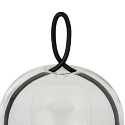 Hill Interiors Nyx Large Candle Holder With Glass Cloche - L10 X W10 X H23 Cm - Black - thumbnail 3