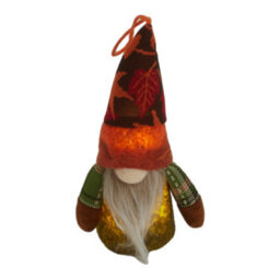 Darphe Halloween Led Thanksgiving Harvest Maple Leaf Gnome Plush Doll Ornament 7Cm W X 5Cm D X 17Cm H - thumbnail 2