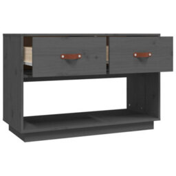 Berkfield Tv Cabinet Grey 90X40X60 Cm Solid Wood Pine - thumbnail 8