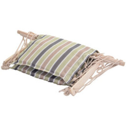 Outsunny Hammock Hanging Rope Chair Swing W/cushion 100Kg Multicolour Stripe - thumbnail 8