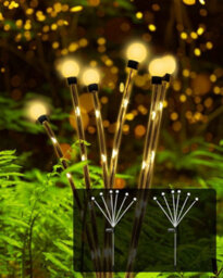 Amorly Solar Firefly Garden Lights, 6 Led Warm White Wind Swaying Solar Powered Stake Lights, Outdoor Decorative Swaying Firefly Lights - thumbnail 5