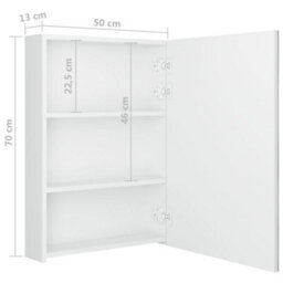 Berkfield Led Bathroom Mirror Cabinet Shining White 50X13X70 Cm - thumbnail 8