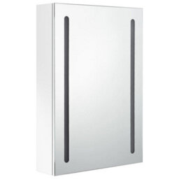 Berkfield Led Bathroom Mirror Cabinet Shining White 50X13X70 Cm - thumbnail 3
