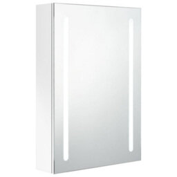 Berkfield Led Bathroom Mirror Cabinet Shining White 50X13X70 Cm - thumbnail 2