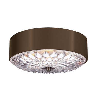 Elstead Lighting Botanic 3 Light Small Flush - Dark Aged Brass - image 1