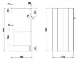 Affine 600mm Grey Traditional Vanity Unit Countertop Rectangle Basin Bathroom Furniture - thumbnail 8