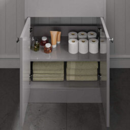 Affine 600mm Grey Traditional Vanity Unit Countertop Rectangle Basin Bathroom Furniture - thumbnail 5