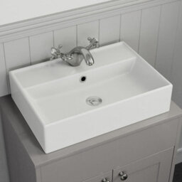 Affine 600mm Grey Traditional Vanity Unit Countertop Rectangle Basin Bathroom Furniture - thumbnail 4