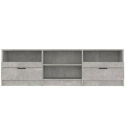Berkfield Modern Tv Cabinet Concrete Grey 150X33.5X45 Cm Engineered Wood - thumbnail 4