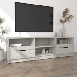 Berkfield Modern Tv Cabinet Concrete Grey 150X33.5X45 Cm Engineered Wood - thumbnail 3
