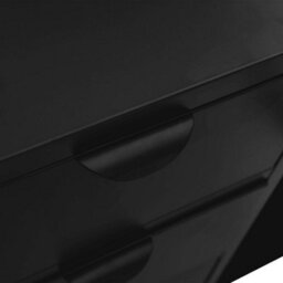 Berkfield Sideboard Black 105X35X70 Cm Steel And Tempered Glass - thumbnail 8