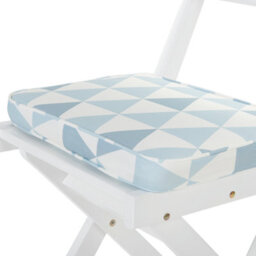 Beliani Bistro Set With Cushions Folding Fiji Acacia Wood Blue - thumbnail 5