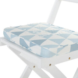 Beliani Bistro Set With Cushions Folding Fiji Acacia Wood Blue - thumbnail 6