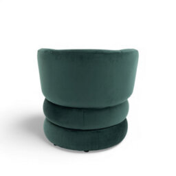 Accent Swivel Chair In Bottle Green Velvet Fabric - thumbnail 7