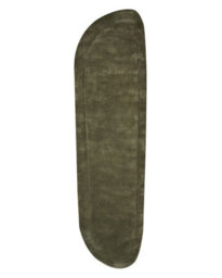 Beliani Dark Green Hand-Tufted Viscose Wool Long Oval Rug 80 X 250 Cm - thumbnail 1
