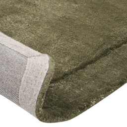 Beliani Dark Green Hand-Tufted Viscose Wool Long Oval Rug 80 X 250 Cm - thumbnail 4