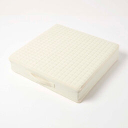 Homescapes Cream Cotton Orthopaedic Foam Armchair Booster Cushion - thumbnail 3