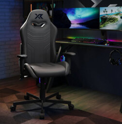 X Rocker Agility Compact Ergonomic Pc Gaming Chair For Kids - Carbon Black - thumbnail 1